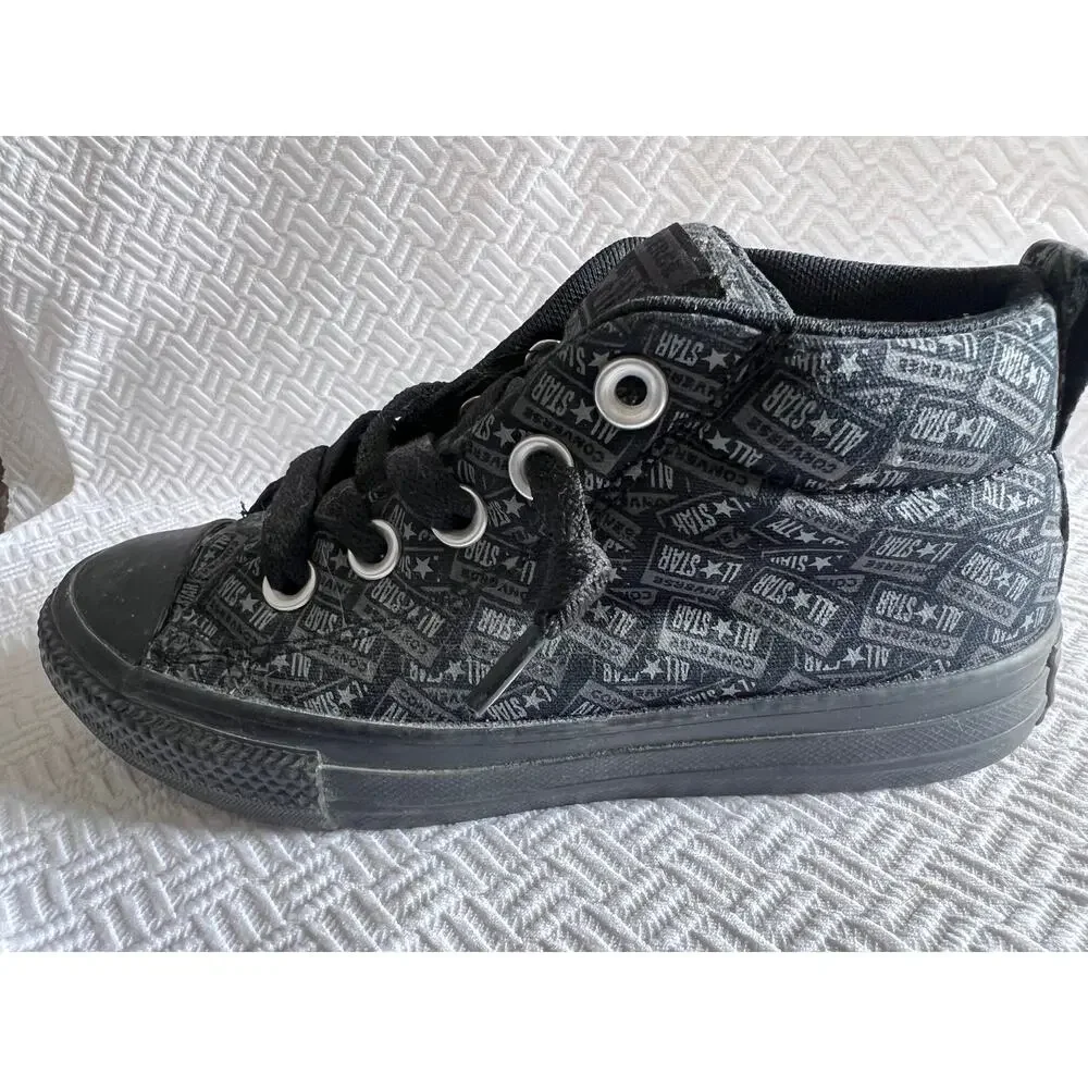 Converse Chuck Taylor All Star Street Black Gray Youth Sz 13 License Plate
